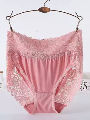 Large size underwear fat mm high waist Modal lace women's underwear fat mm200 kg plus fat large size
