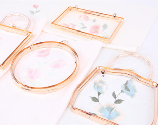 手工diy口金包绣片盒子定位刺绣苏绣汉服绣花布片田园花朵