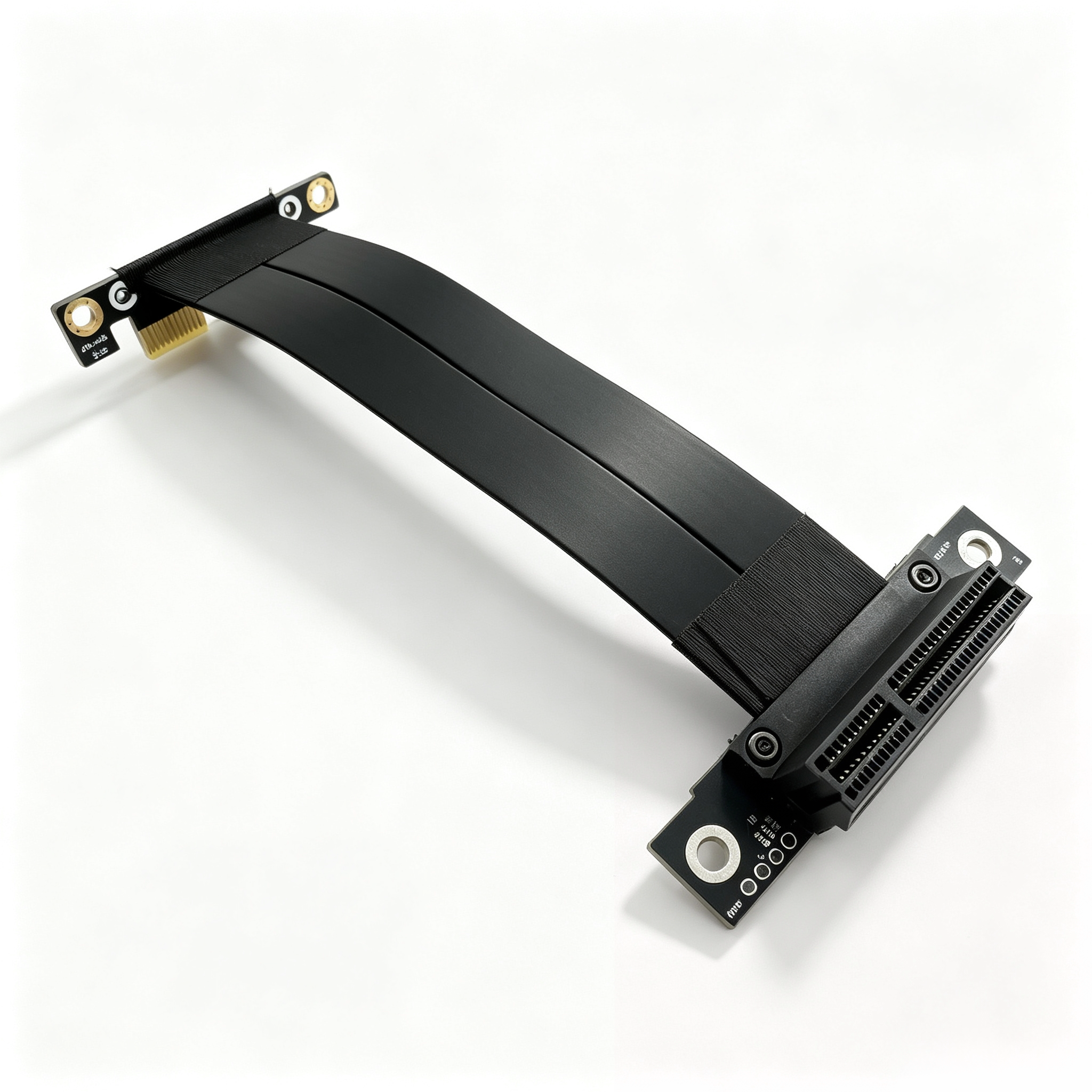 PCI-E4X转4X延长线 3.0 pcie X4转接线90度 网卡 陈列卡