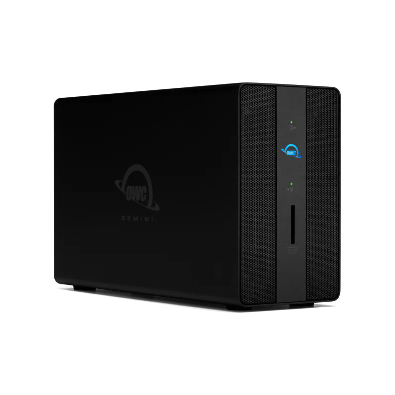 OWC Gemini雷电3双盘位SATA U.2硬盘盒硬体RAID网口USB口HDMI扩展