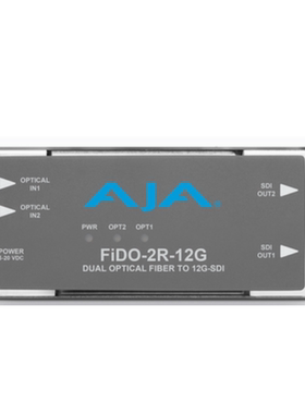 AJA FiDO-2R-12G 2通道单模LC光纤 到12G-SDI接收器 4K视频转换器