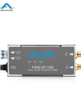 AJA FIDO-2T-12G 2通道12G-SDI至单模LC光纤发射器 转换器