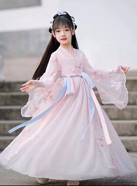 女童汉服襦裙大袖衫套装