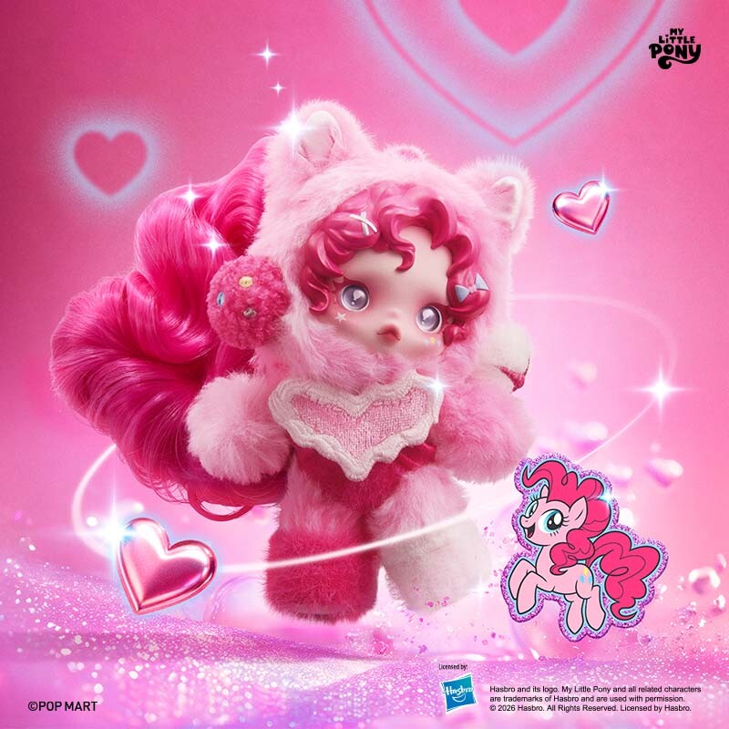 POPMART泡泡玛特θSKULLPANDA × 小马宝莉系列毛绒挂件盲盒Sp