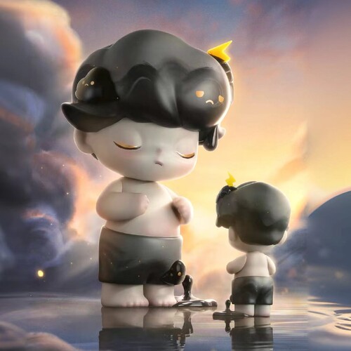 POPMART泡泡玛特JUST DIMOO雷阵雨潮玩摆件大娃MEGA珍藏潮玩手办