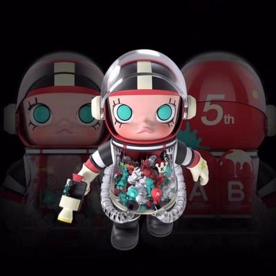 熊玩 POPMART泡泡玛特MOLLY涂鸦GRAFFITI 400%手办潮玩大娃摆件