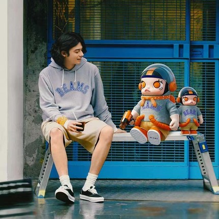 熊玩泡泡玛特POPMART SPACE MOLLY BEAMS联名400MEGA珍藏手办潮玩