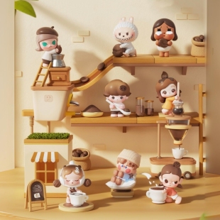 熊玩 POPMART泡泡玛特泡泡萌粒咖啡工厂系列公仔袋装盲袋迷你摆件