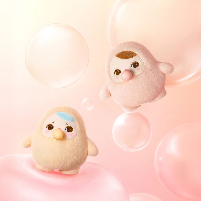 熊玩 POPMART泡泡玛特PUCKY 豆子冒泡系列毛绒挂件盲盒潮流玩具