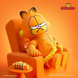 POPMART泡泡玛特SPACEMOLLY加菲猫GARFIELD宇航员400大娃手办潮玩