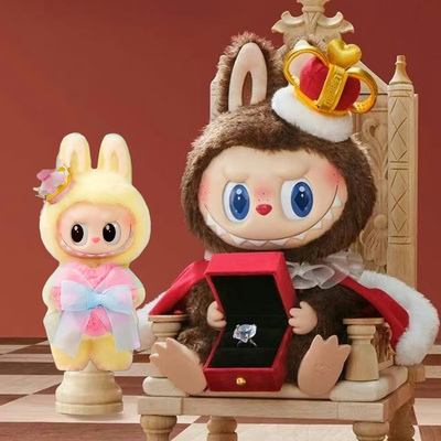 熊玩POPMART泡泡玛特LABUBU象棋大冒险 拉布布搪胶毛绒公仔吊卡