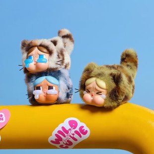 熊玩POPMART泡泡玛特CRYBABY豹豹猫猫搪胶毛绒挂件哭娃盲盒礼物