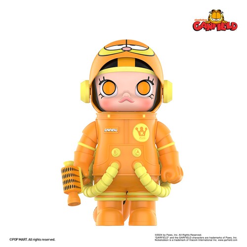 POPMART泡泡玛特SPACEMOLLY加菲猫GARFIELD宇航员400大娃手办潮玩