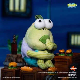 熊玩 POPMART泡泡玛特 共鸣比奇堡的居民们 毛绒盲盒海绵宝宝挂件