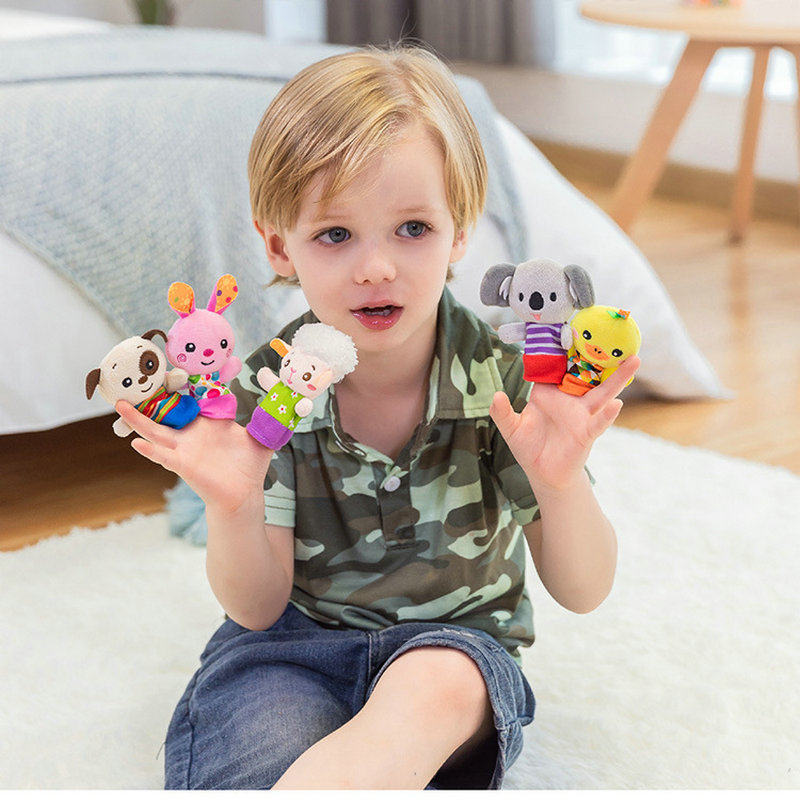 婴儿安抚手指玩偶毛绒玩具讲故事手偶娃娃宝宝手指套亲子互动0-1