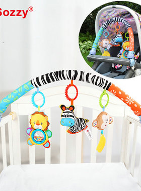 SOZZY新生儿床铃床挂婴儿推车挂件 宝宝音乐车夹摇铃安全座椅玩具