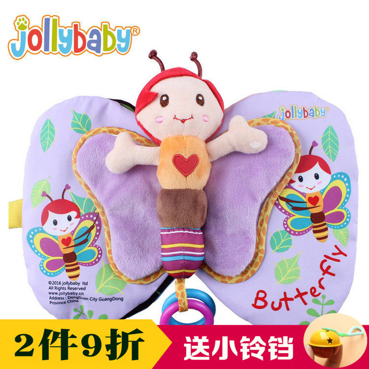Jollybaby蝴蝶翅膀布书婴幼儿早教益智立体撕不烂响纸布书0-1岁|msdalam kategori Toy/bayi/teka-teki/blok bangunan/model, kanak-kanak Bell/bermain kain/menyenangkan hati mainan, Bayi buku kain - dari Buy2taobao.com untuk memberikan perkhidmatan ejen Taobao profesional membeli