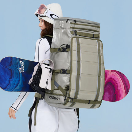 XXXsnow滑雪背包双肩单板包干湿分离雪具包双板包大容量雪鞋包68L
