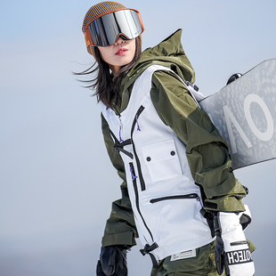 XXXsnow滑雪马甲带护背可背雪板单板战术登山野雪背包马甲钻石款