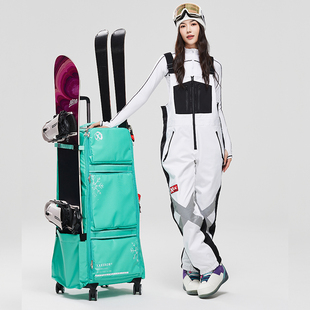 XXXsnow万向轮滑雪拉杆箱可插单板双板装 备箱防水旅行箱带轮托运