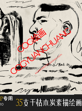 ClipStudioPaint笔刷35支漫画手绘书写干枯笔干墨绘画CSP笔优动漫