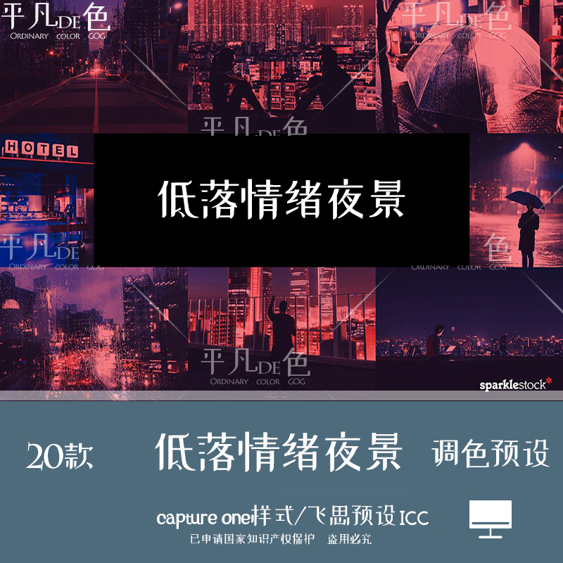 capture one样式 忧伤情绪城市夜景色调调色滤镜 C1飞思预设CO745