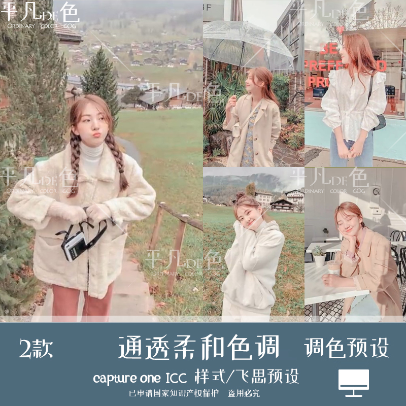 capture one样式 韩系轻盈通透柔和色调调色滤镜 C1飞思样式CO988