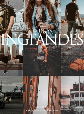 captureone样式 深橙色城市风景人像旅拍调色滤镜c1飞思预设CO575