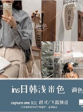 captureone样式日韩米色文艺静物旅拍调色滤镜飞思c1样式CO777