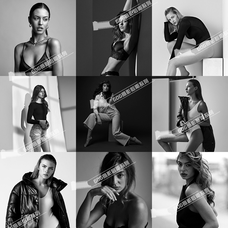 capture one样式 杂志棚拍人像黑白胶片调色滤镜 C1飞思预设CO499