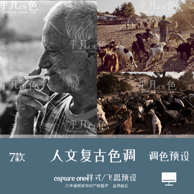 capture one样式 人文复古浅棕色调人像调色滤镜 c1飞思预设CO274