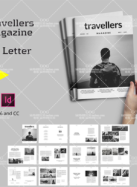 PSD高端模板A4 30页摄影旅游多功能源文件杂志画册PS模板设计素材