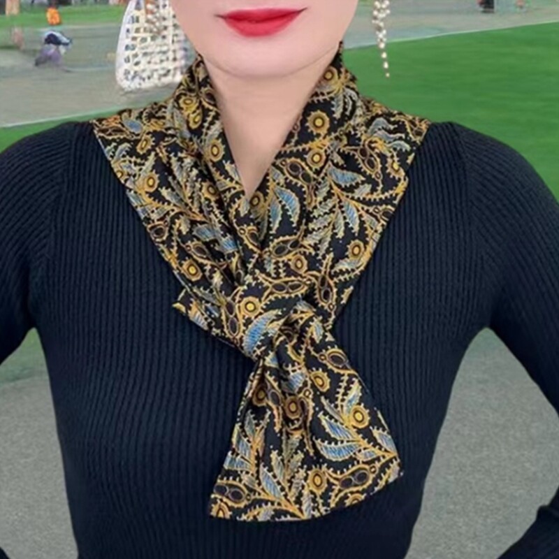 2024新款德绒带兜护颈围脖防寒百搭脖套防风保暖围巾保暖护颈长巾