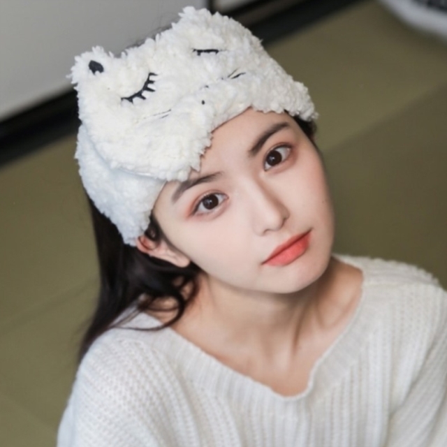 月子发带产后秋冬孕妈妈保暖护额头防风魔术贴粘贴毛绒头巾洗脸女