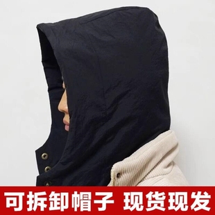 配羽绒服帽子单买可拆卸羽绒棉帽单独通用单卖单帽装饰假帽子棉服