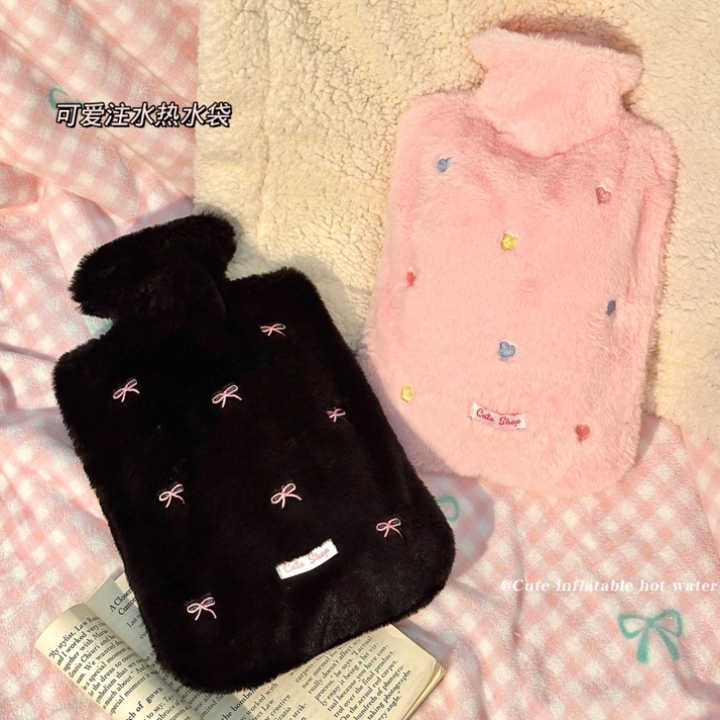 热水袋暖水袋注水式热敷专用暖手被窝专用暖手袋毛绒热敷袋暖宝宝