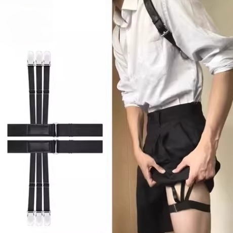 正装衬衫夹男女通用防皱防上窜衬衣固定夹上衣大腿环夹子吊袜带