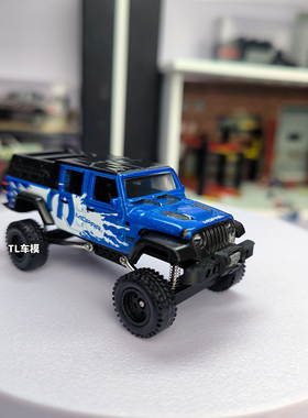 风火轮吉普JEEP角斗士1:64车模改装避震胶胎越野车避震汽车文化