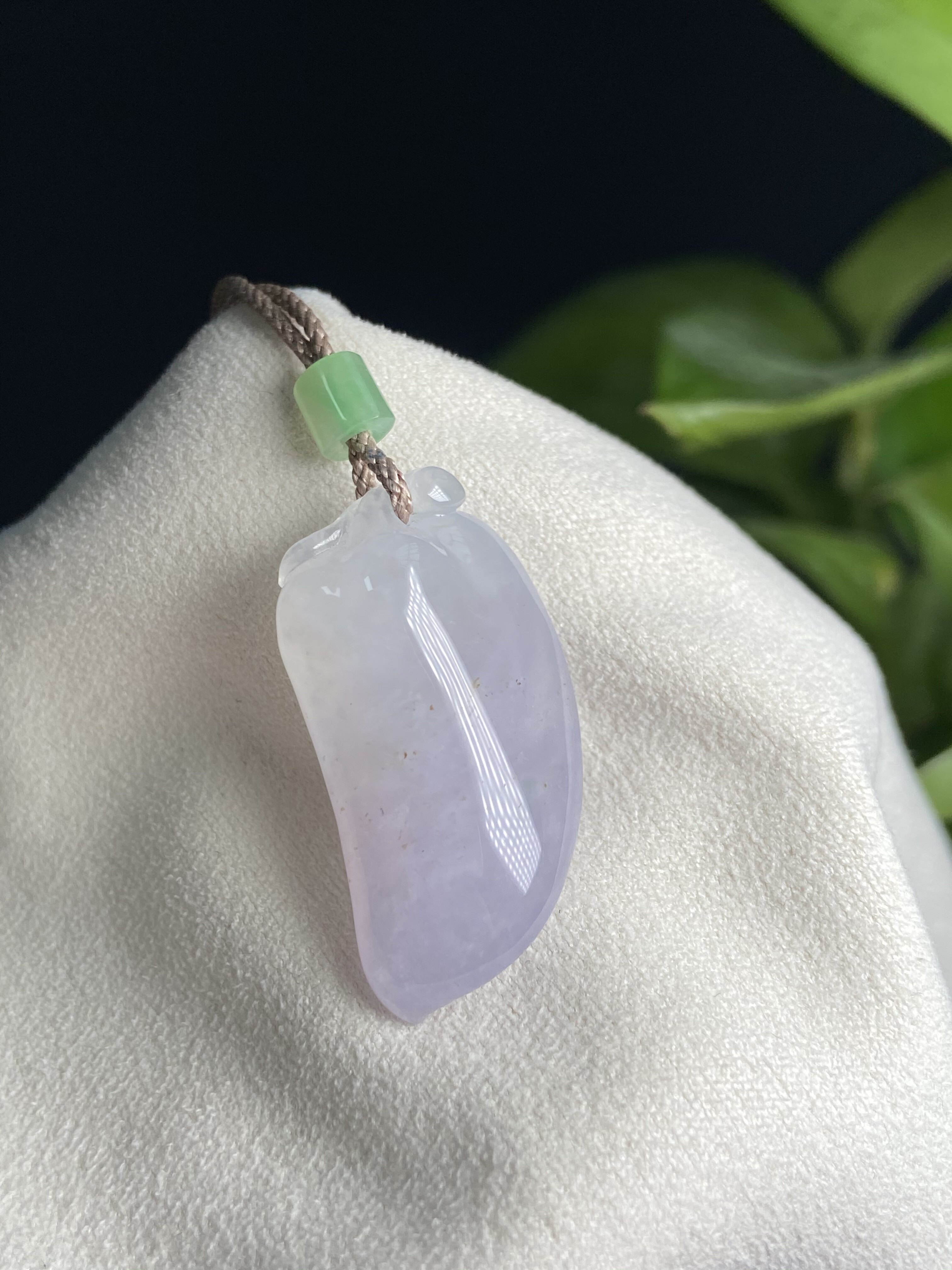 天然玉石翡翠冰紫罗兰福瓜吊坠30.2*15.2*9.8mm327