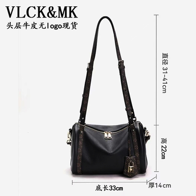 头层牛皮Express购物袋大容量包