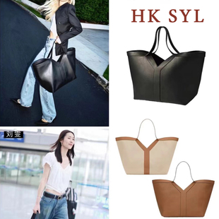 慵懶風松弛感大包YBAG真皮托特包大容量單肩手提通勤女包 網紅新款