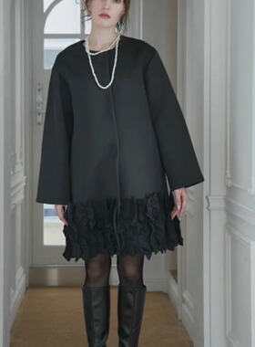 日本设计师款！很贵！中长款空气感外套E3-991