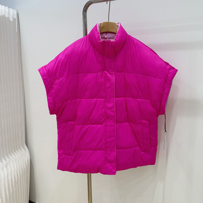 100%再生羽绒厚puffervest