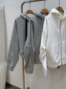 日本anan@ 刺绣套头和棉拉绒 两色双拉链卫衣E2-3-1