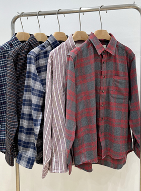 客供法兰绒 日本g0ld bear 男士免烫棉涤衬衫A1-110