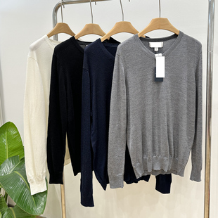 经典德国扬子纱 100%美利诺羊毛可机洗羊毛开衫 男士套头衫A1-152