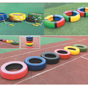 带网轮胎训练器材体能迷彩车轮儿童玩具轮幼儿园户外感统运动游戏