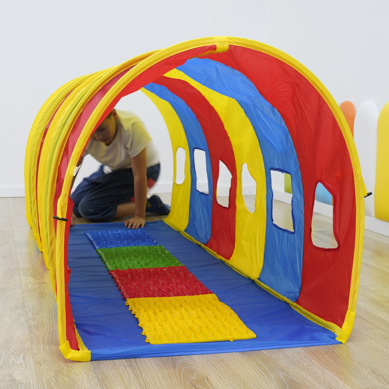 拱形隧道儿童感统训练婴儿彩虹爬行筒宝宝钻洞幼儿室内爬爬教玩具