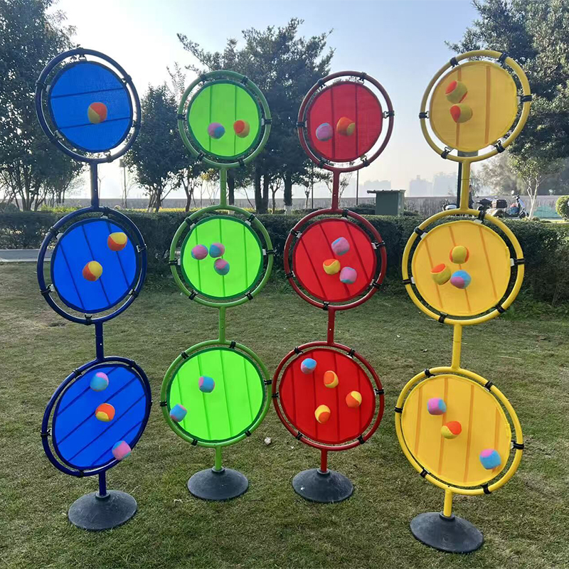 幼儿园儿童三环投球靶感统训练器材手眼协调粘靶投掷教玩具粘球板