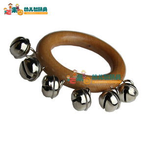 精品奥尔夫乐器木环手铃早教儿童音乐启蒙家用益智教玩具手摇铃铛